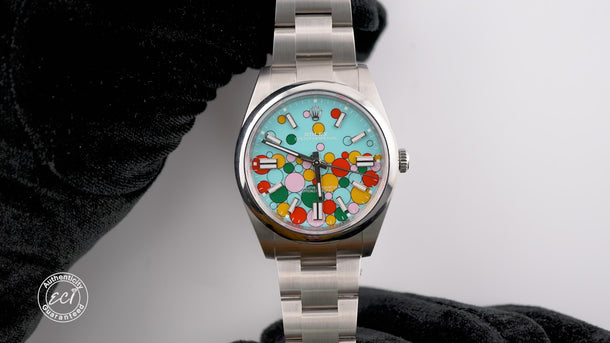 Rolex 124300 Oyster Perpetual 41mm Turquoise Blue Dial Oyster Box & Papers 2023