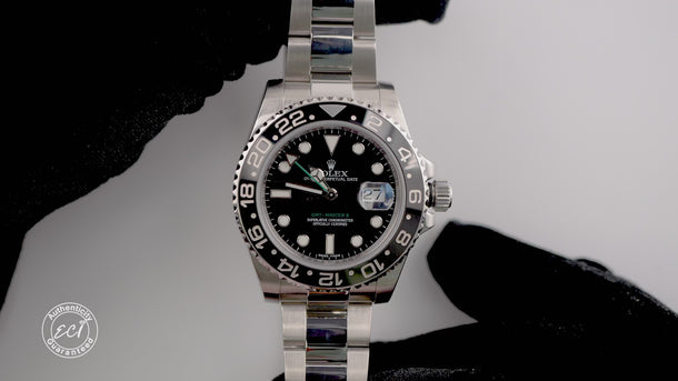 Rolex 116710LN GMT-Master II 40 mm Ceramic Bezel Black Dial Box and Papers 2017