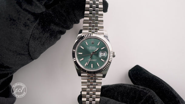 Rolex 126334 Datejust 41 mm Mint Green Dial Jubilee Bracelet Box and Papers 2026