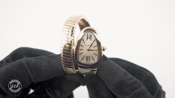 Bvlgari 103708 Serpenti Tubogas 35mm 18K Rose Gold White Dial Box & Papers 2026