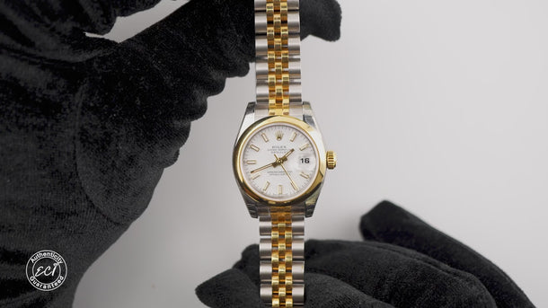Rolex 179163 Lady-Datejust 26mm White Dial Jubilee Bracelet Box & Papers 2005