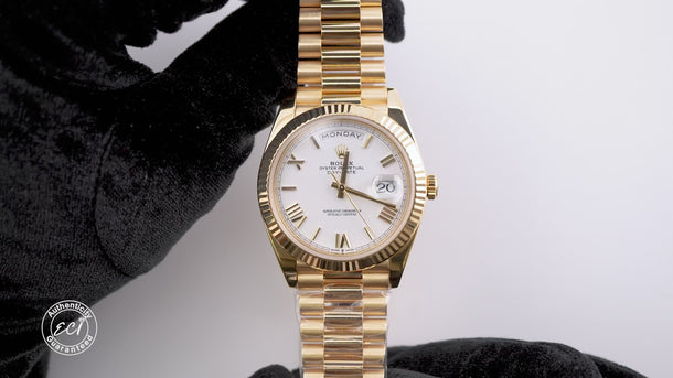 Rolex 228238 Day-Date 40 mm White Dial President Bracelet Box and Papers 2023