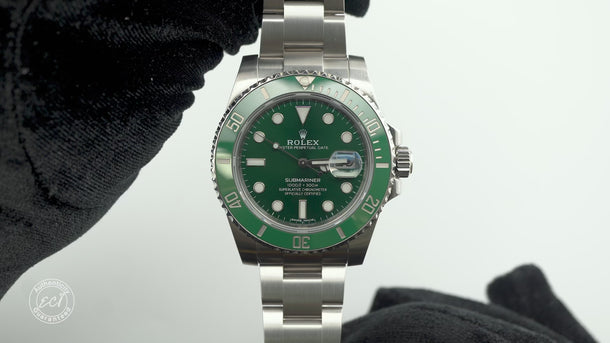 Rolex 116610LV Submariner Date 40 mm "Hulk" Green Dial Box and Papers 2016