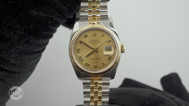 Rolex 116233 Datejust 36 mm Champagne Dial Jubilee Bracelet Box and Papers 2014