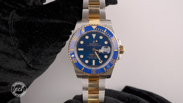 Rolex 116613LB Submariner Date 40 mm Blue Dial Oyster Bracelet Box & Papers 2019