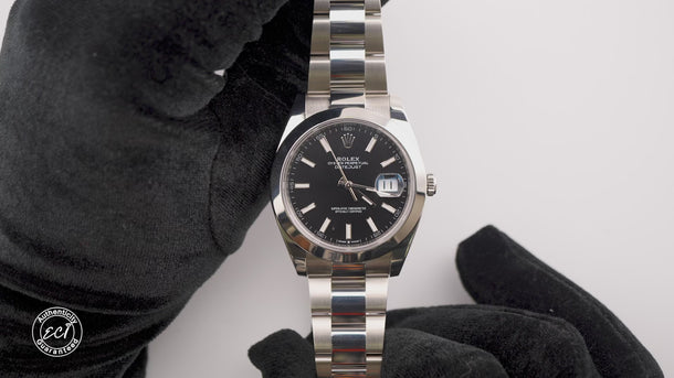 Rolex 126300 Datejust 41 mm Black index Dial Oyster Bracelet Box & Papers 2025