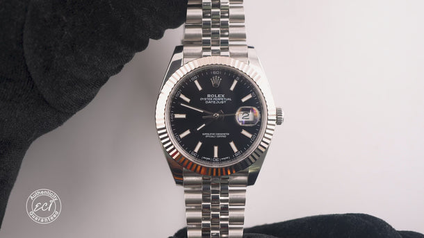 Rolex 126334 Datejust 41mm Black Index Dial Jubilee Bracelet Box and Papers 2017