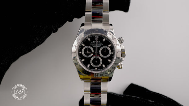 Rolex 116520 Cosmograph Daytona 40mm Black Index Dial Oyster Box and Papers 2010