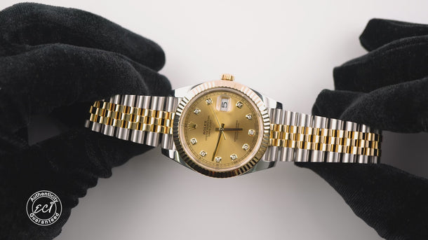 Rolex 126333 Datejust 41 mm Champagne Dial Jubilee Bracelet Box and Papers 2017