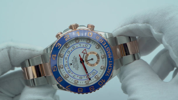 Rolex 116681 Yacht-Master II 44 mm Blue Bezel White Dial Box and Papers 2016
