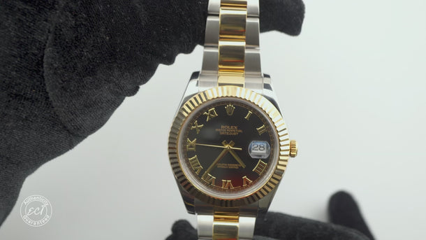Rolex 116333 Datejust II 41 mm Black Dial Oyster Bracelet Box and Papers 2016