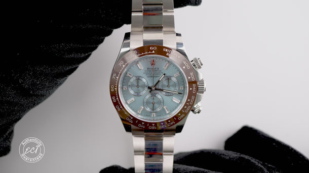 Rolex 116506 Daytona 40 mm Ice Blue Diamond Dial Oyster Box and Papers 2023