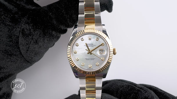 Rolex 126333 Datejust 41 mm White MOP Dial Oyster Bracelet Box and Papers 2018