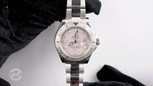 Rolex 116622 Yacht-Master 40mm Platinum Bezel Platinum Grey Dial Box Papers 2015