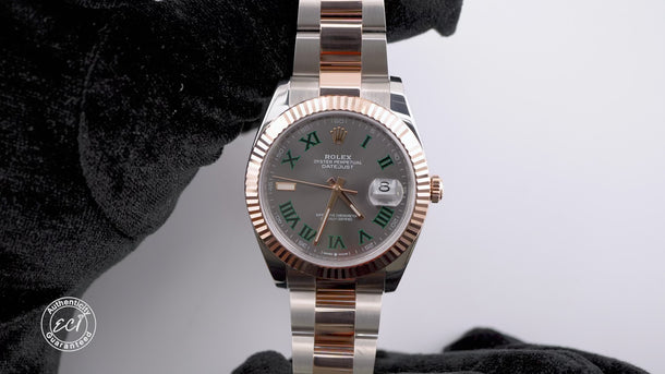 Rolex 126331 Datejust 41 mm 18K Rose Gold Wimbledon Dial Box and Papers 2023