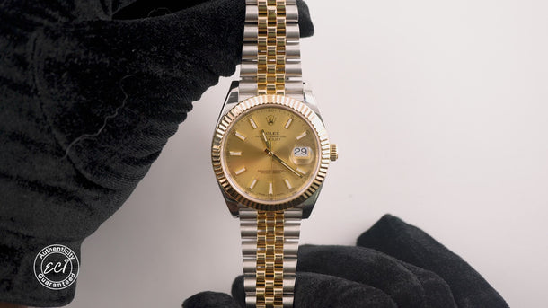 Rolex 126333 Datejust 41 mm Champagne Dial Jubilee Bracelet Box and Papers 2017