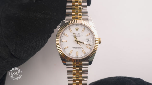 Rolex 126333 Datejust 41mm White Index Dial Jubilee Bracelet Box and Papers 2018