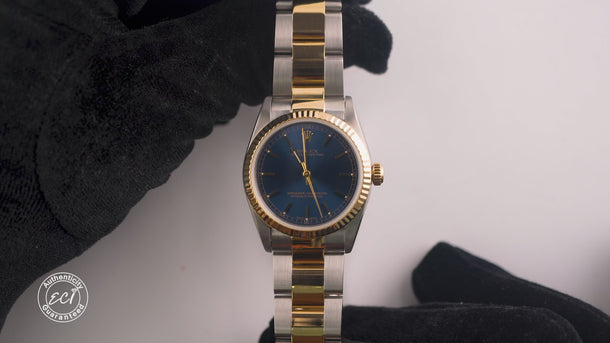 Rolex 77513 Datejust 31 mm Blue Index Dial Oyster Bracelet Box and Papers 2008