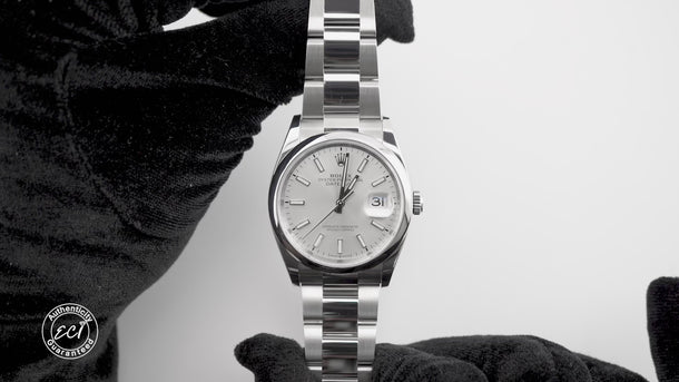 Rolex 126200 Datejust 36mm Silver Index Dial Oyster Bracelet Box and Papers 2025