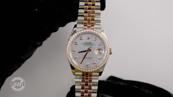 Rolex 126281RBR Datejust 36 mm White MOP Diamond Dial Box and Papers 2025