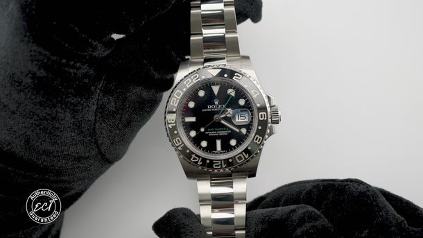 Rolex 116710LN GMT-Master II 40 mm Ceramic Bezel Black Dial Box and Papers 2016