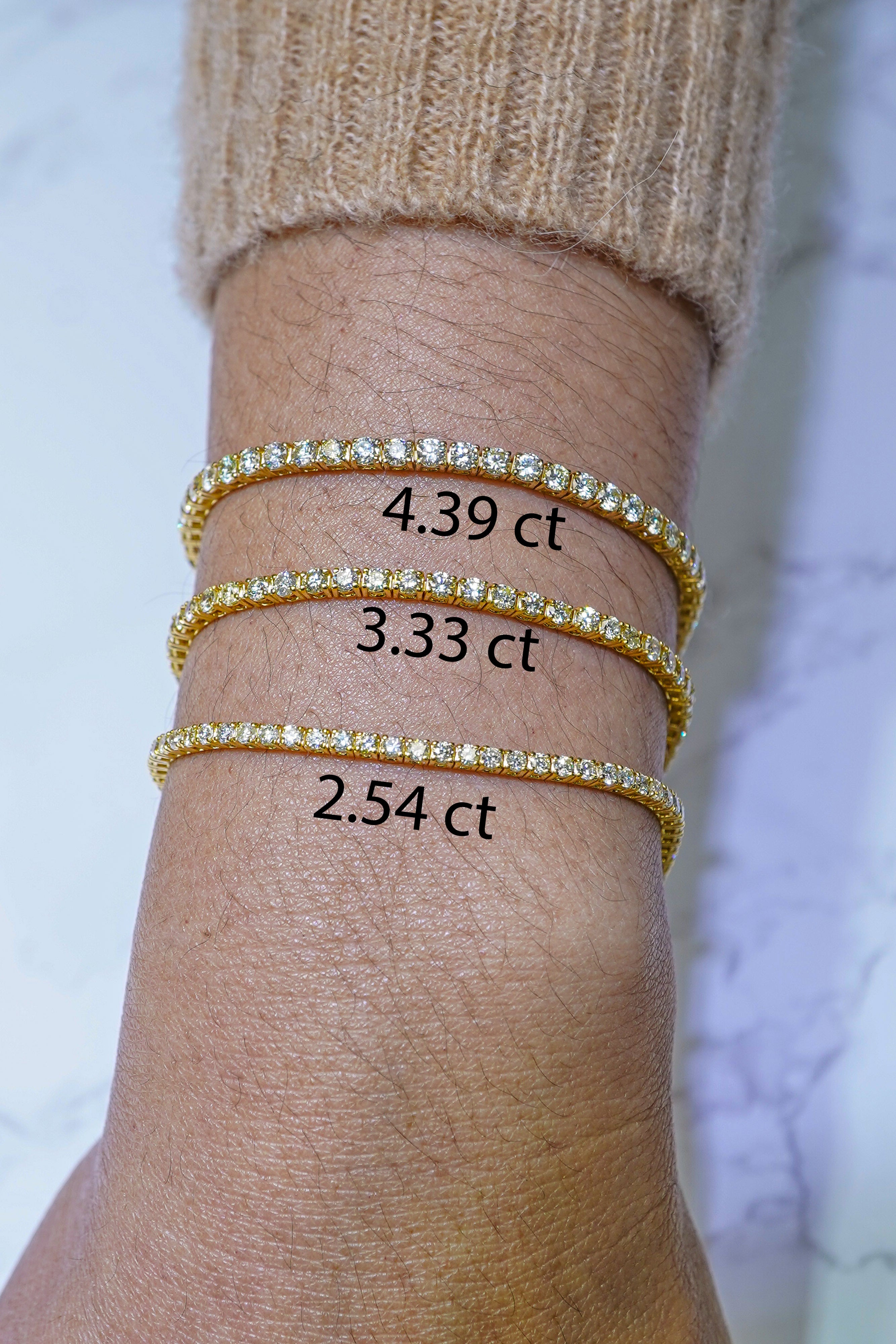 14K Yellow Gold Tennis Bracelet 4.39 CT – ECI Jewelers