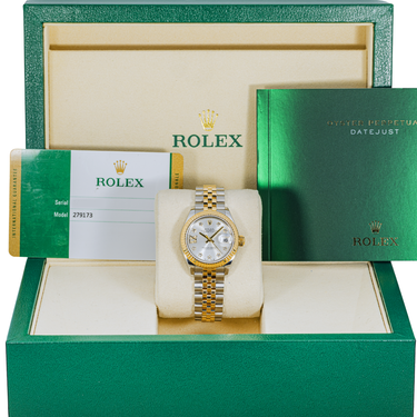 Rolex 279173 Lady-Datejust 28mm Silver Diamond Star Dial Jubilee Bracelet Box and Papers 2019