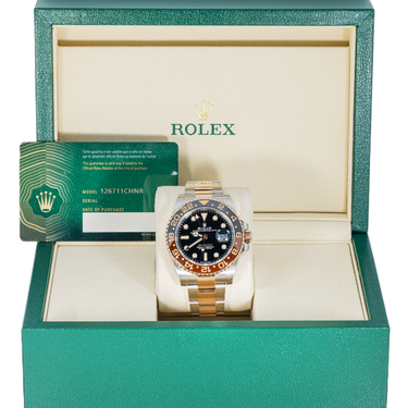 Rolex 126711CHNR GMT-Master II 40mm "Root Beer" 18K Rose Gold Oyster Bracelet Box and Papers 2024
