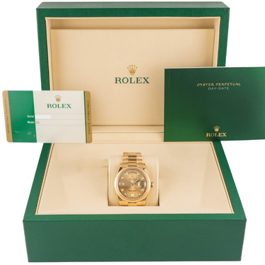 Rolex 118238 Day-Date 36mm Champagne Diamond Dial President Box & Papers 2016