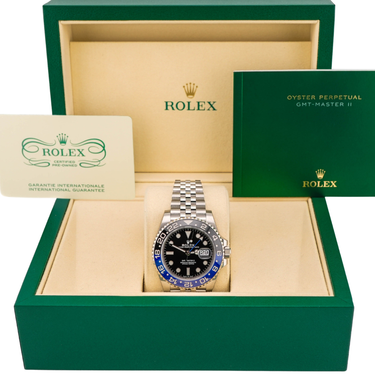 Rolex 126710BLNR GMT-Master II "Batgirl" 40mm Ceramic Bezel Jubilee Bracelet Box and CPO Card 2025