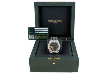 Audemars Piguet 15407ST.OO.1220ST.01 Royal Oak Double Balance Wheel 41 mm Skeleton Dial Stainless Steel Box and Papers 2017