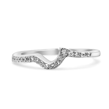 14k White Gold Ladies Diamond Fancy Band 0.25Ctw