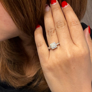 14K White Gold Ladies' Diamond Ring 0.52 CT