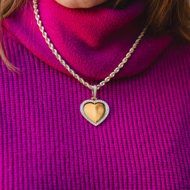 14K Yellow Gold Heart Shape Pendant 1.26Ctw