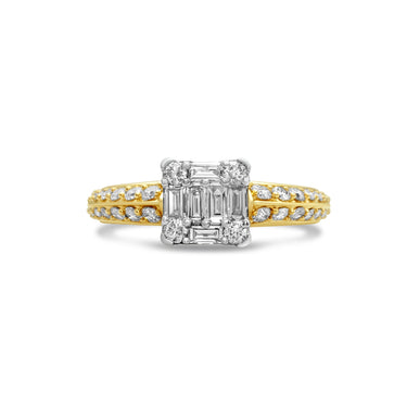 Celeste Ring 14k Yellow Gold Ladies' Diamond Fancy Ring 0.61Ctw