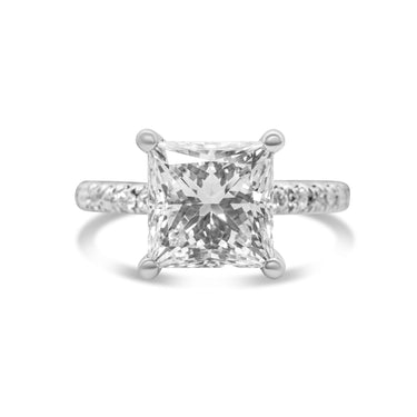 Naomi Ring 14k White Gold Ladies Princess-Cut Diamond Engagement Ring 2.73 Ctw