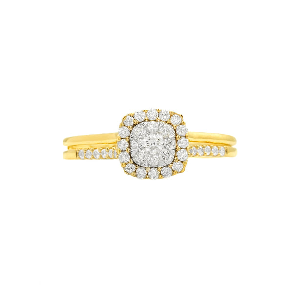 14k Yellow Gold Ladies' Diamond Fancy Ring 0.51Ctw