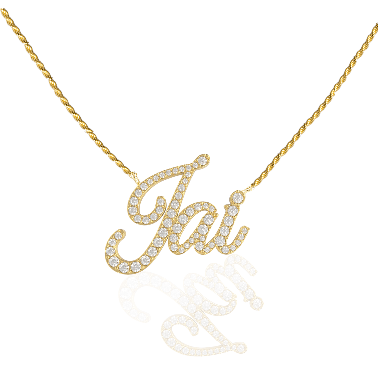 14k gold 3 name necklace deals