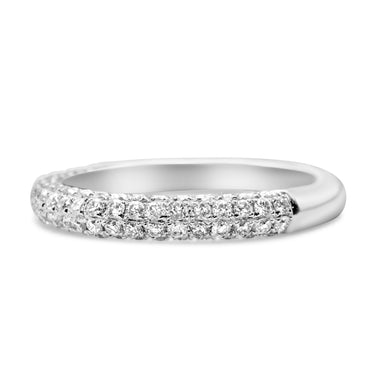 18K White Gold Ladies Diamond Fancy Band 1.10 CT