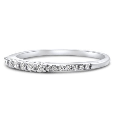 14K White Gold Ladies Diamond Band 0.25 CT